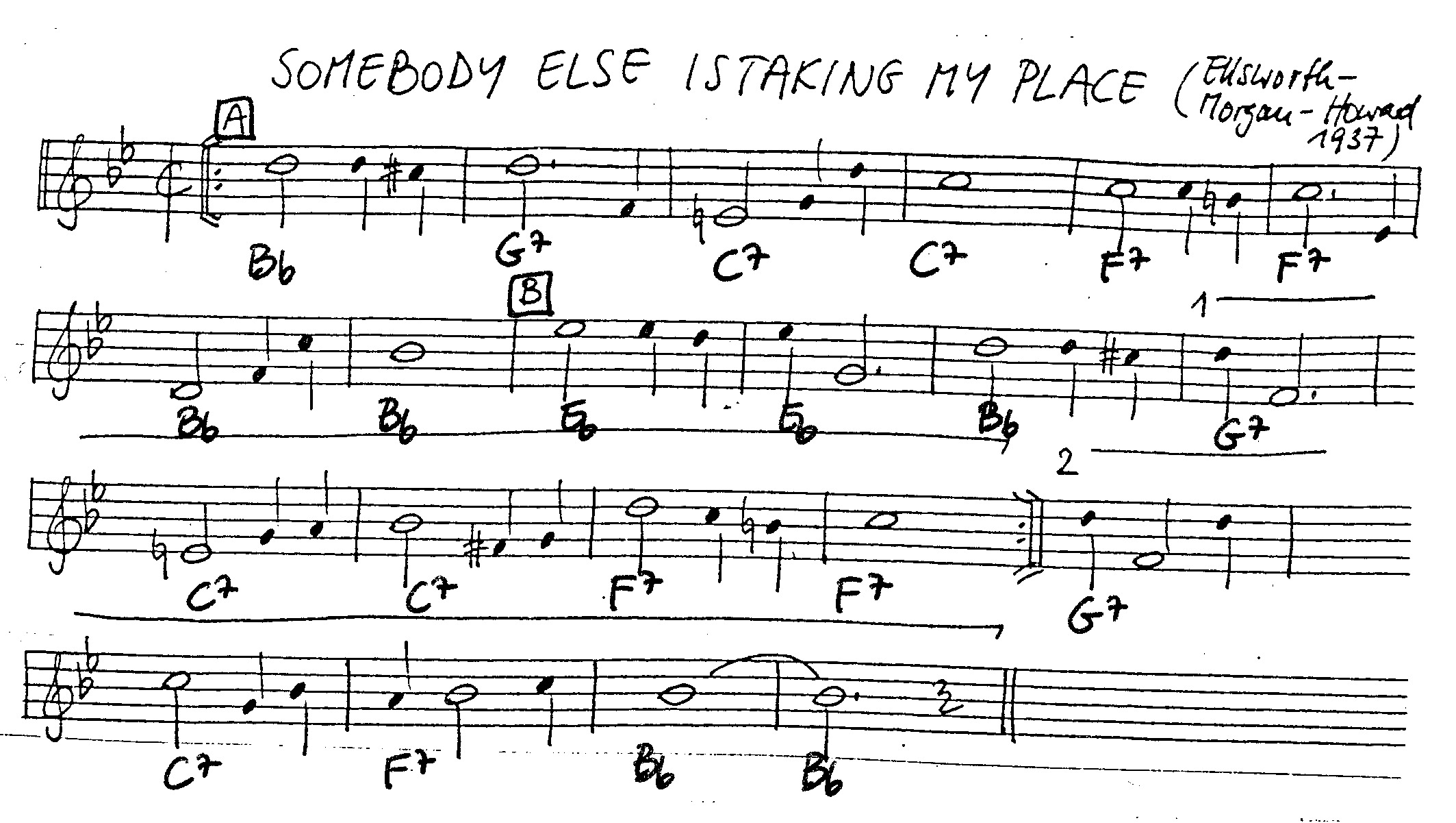 somebody else is taking my place leadsheet – book us for your next 20s or gatsby event